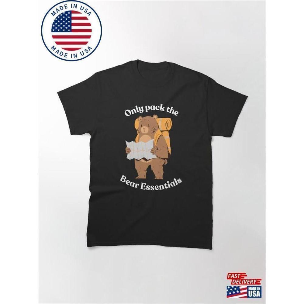Cute Funny Bear Adventure Hiking Outdoors Humor Unisex TShirt